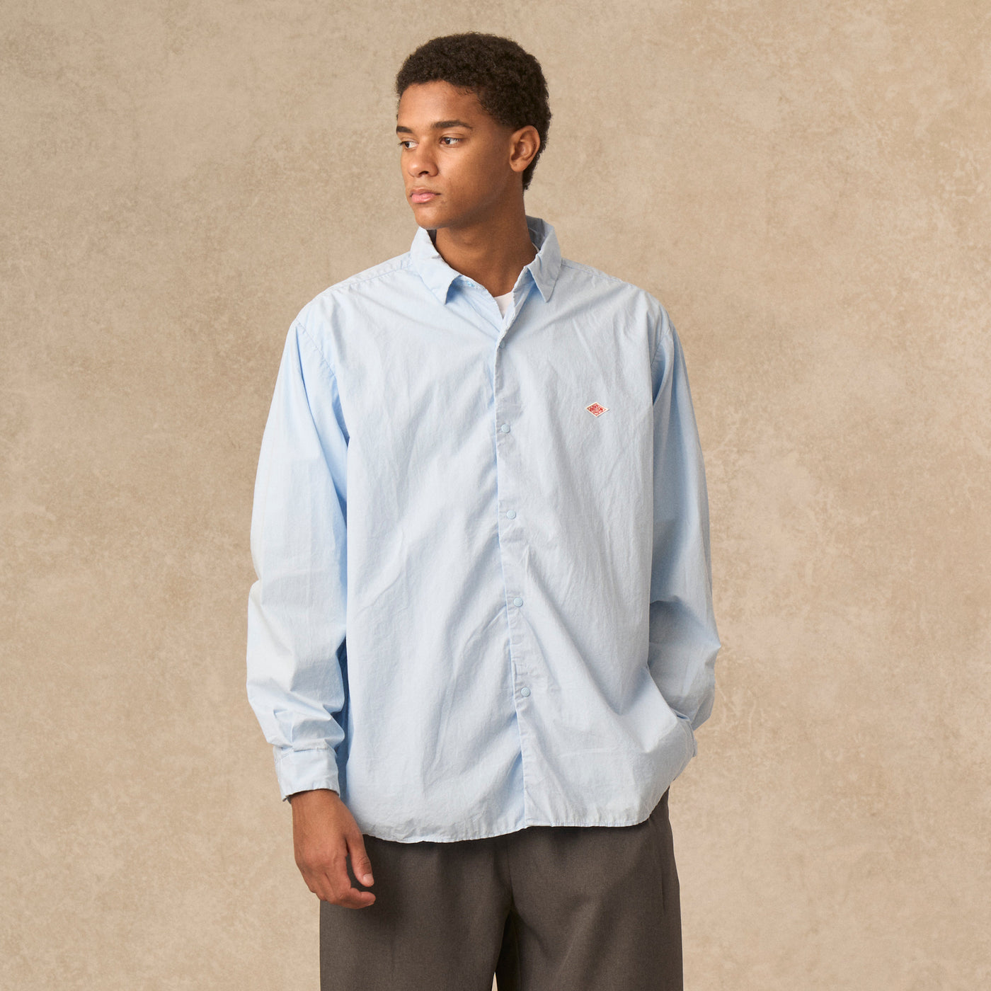 MEN'S COTTON TYPEWRITER WRINKLED SHIRT