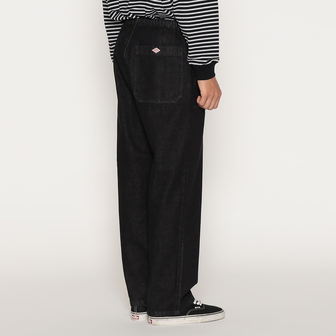 MEN'S BLACK DENIM EASY PANTS