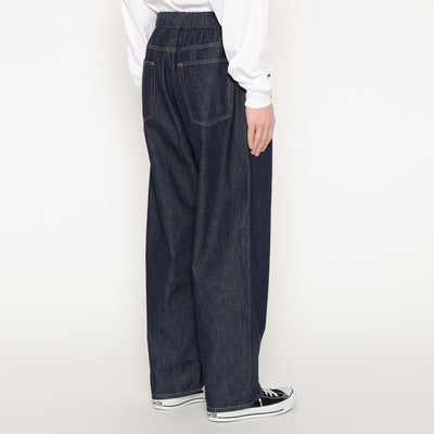 MEN'S COLOR DENIM BELTED EASY PANTS