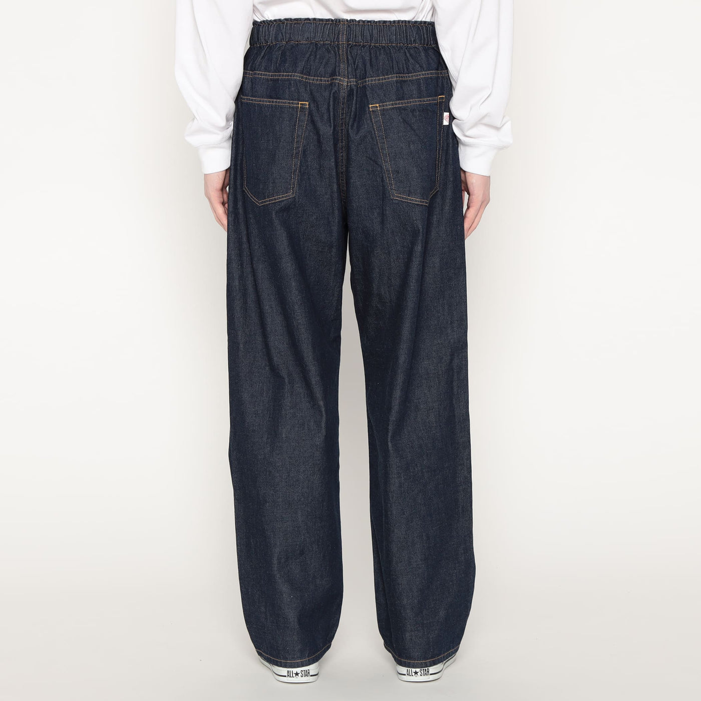 MEN'S COLOR DENIM BELTED EASY PANTS