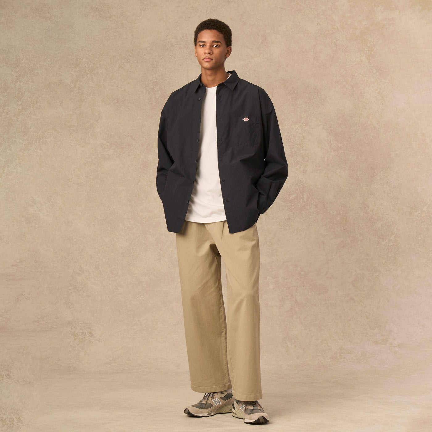 MEN'S STRETCH TWILL 2TUCK WIDE PANTS