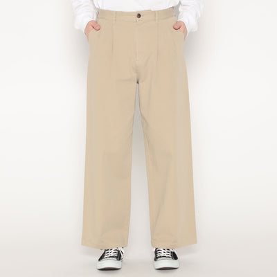 MEN'S STRETCH TWILL 2TUCK WIDE PANTS