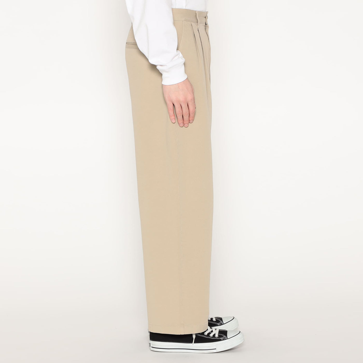 MEN'S STRETCH TWILL 2TUCK WIDE PANTS