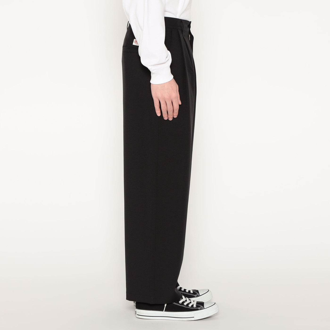 MEN'S MELANGE TWILL 2TUCK WIDE PANTS