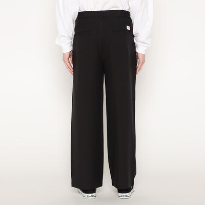 MEN'S MELANGE TWILL 2TUCK WIDE PANTS