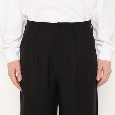 MEN'S MELANGE TWILL 2TUCK WIDE PANTS