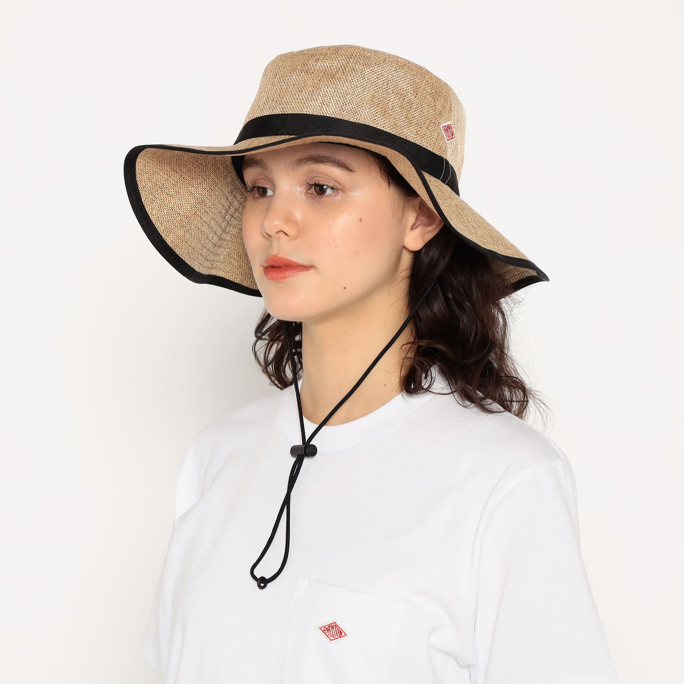 RAFFIA-LIKE POLYESTER BUCKET HAT