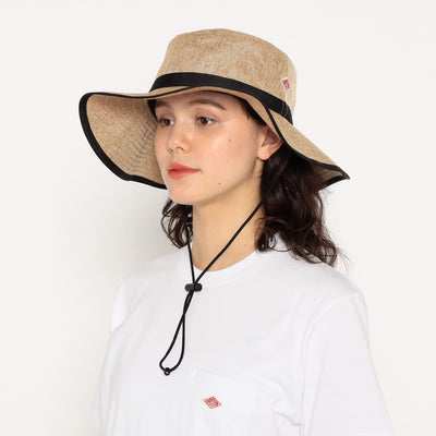 RAFFIA-LIKE POLYESTER BUCKET HAT