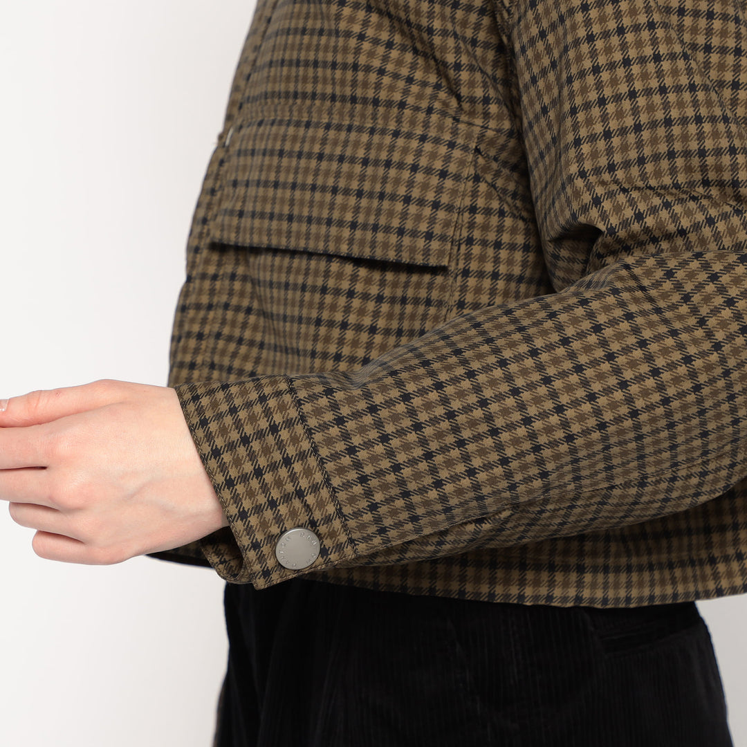 WOMEN'S NYLON TUSSAH SHORT JACKET PLAID