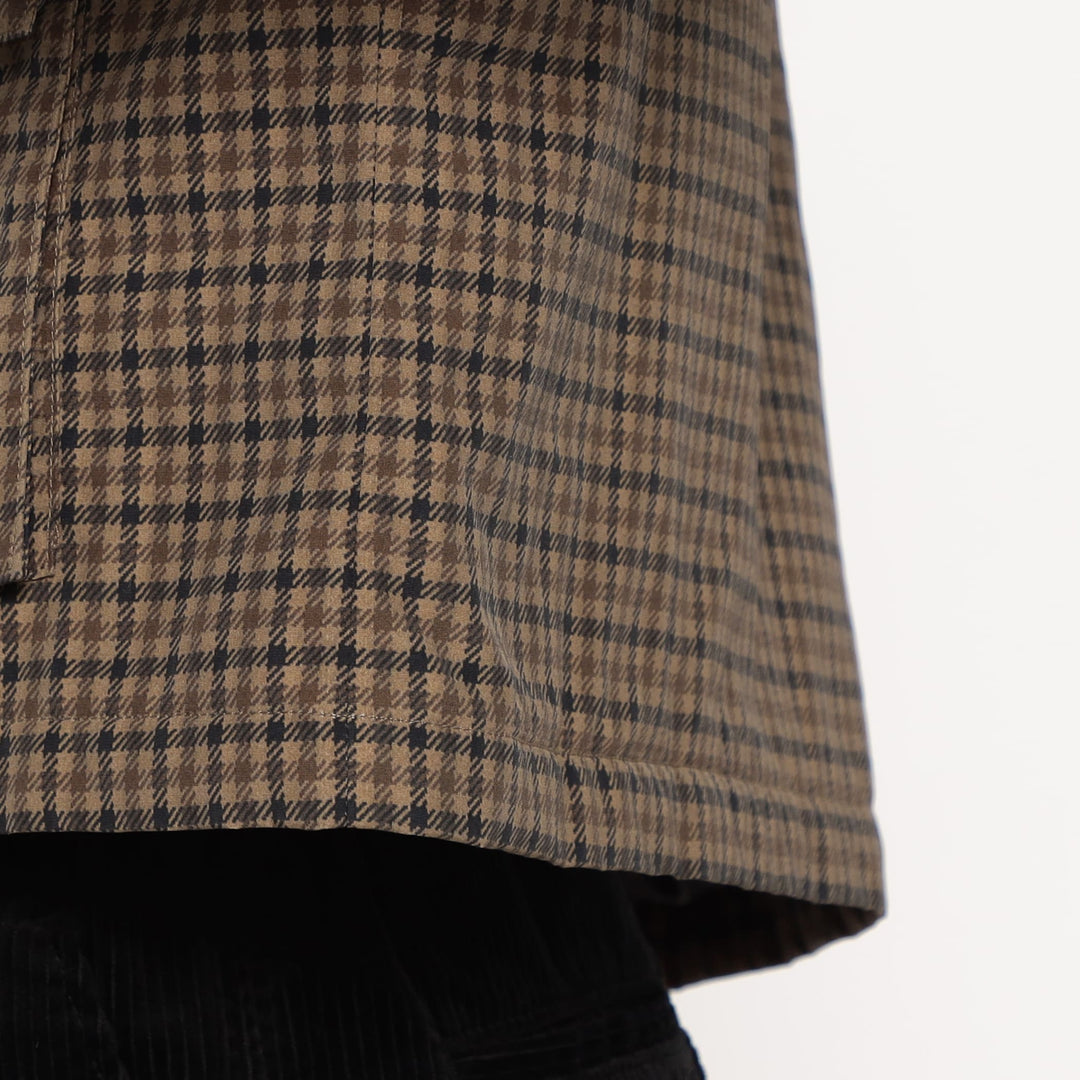 WOMEN'S NYLON TUSSAH SHORT JACKET PLAID