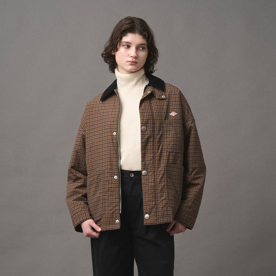 WOMEN'S NYLON TUSSAH WORK JACKET PLAID