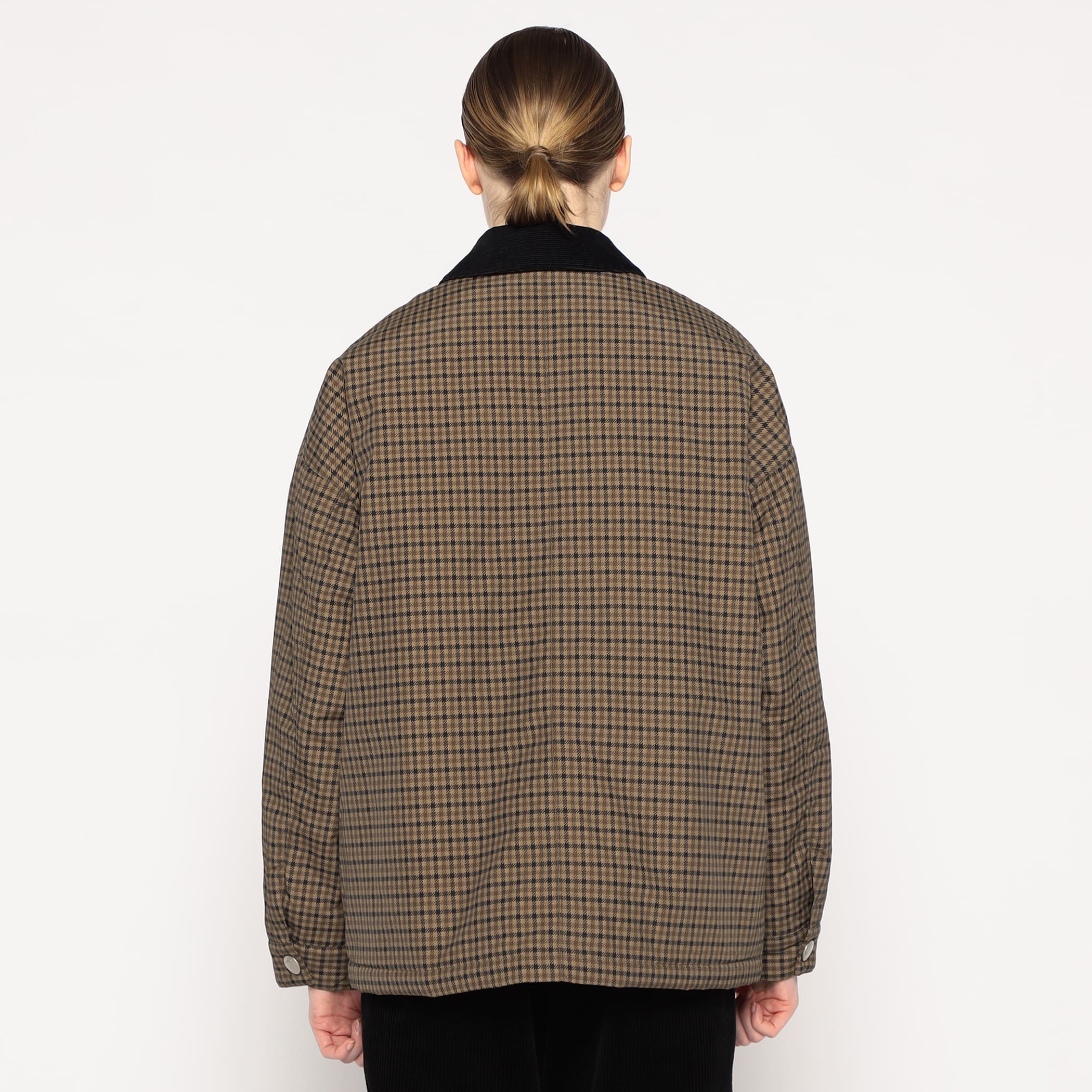 ジャケット・アウター MEN'S NYLON TUSSAH WORK JACKET PLAID DANTON WOMEN'S NYLON TUSSAH WORK JACKET PLAID