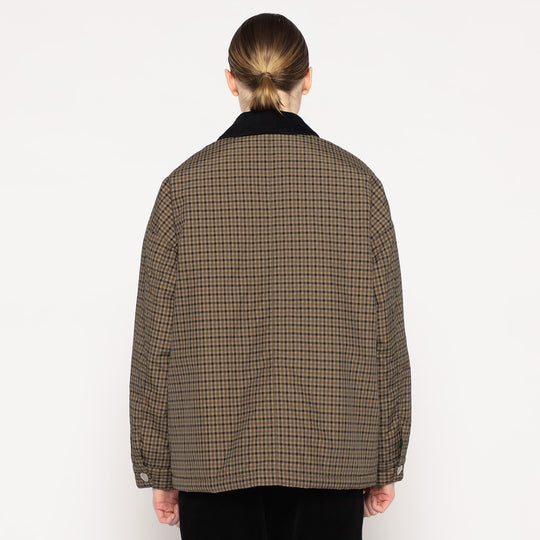 WOMEN'S NYLON TUSSAH WORK JACKET PLAID