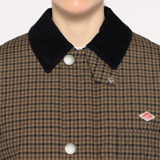 WOMEN'S NYLON TUSSAH WORK JACKET PLAID