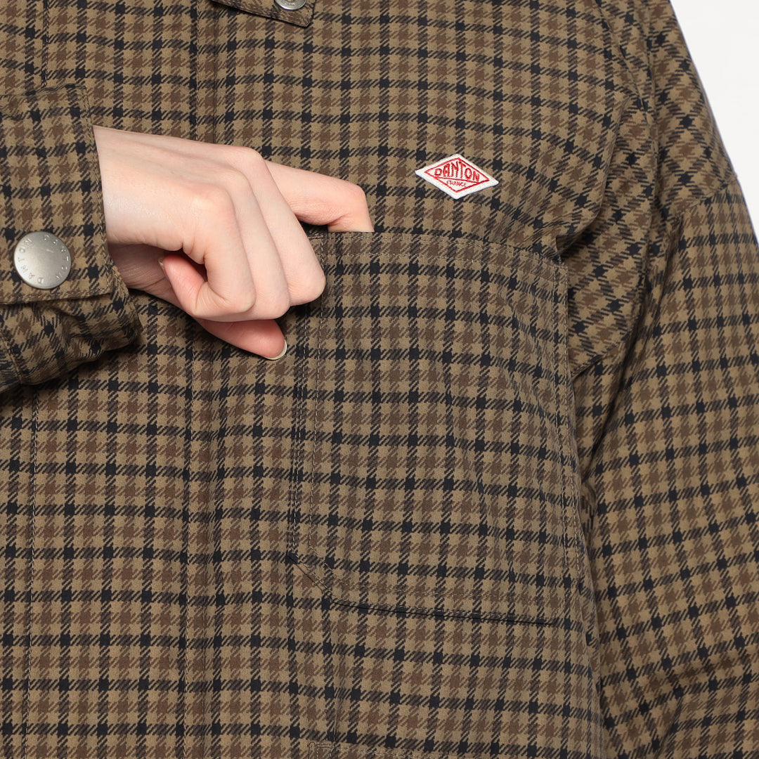 WOMEN'S NYLON TUSSAH WORK JACKET PLAID