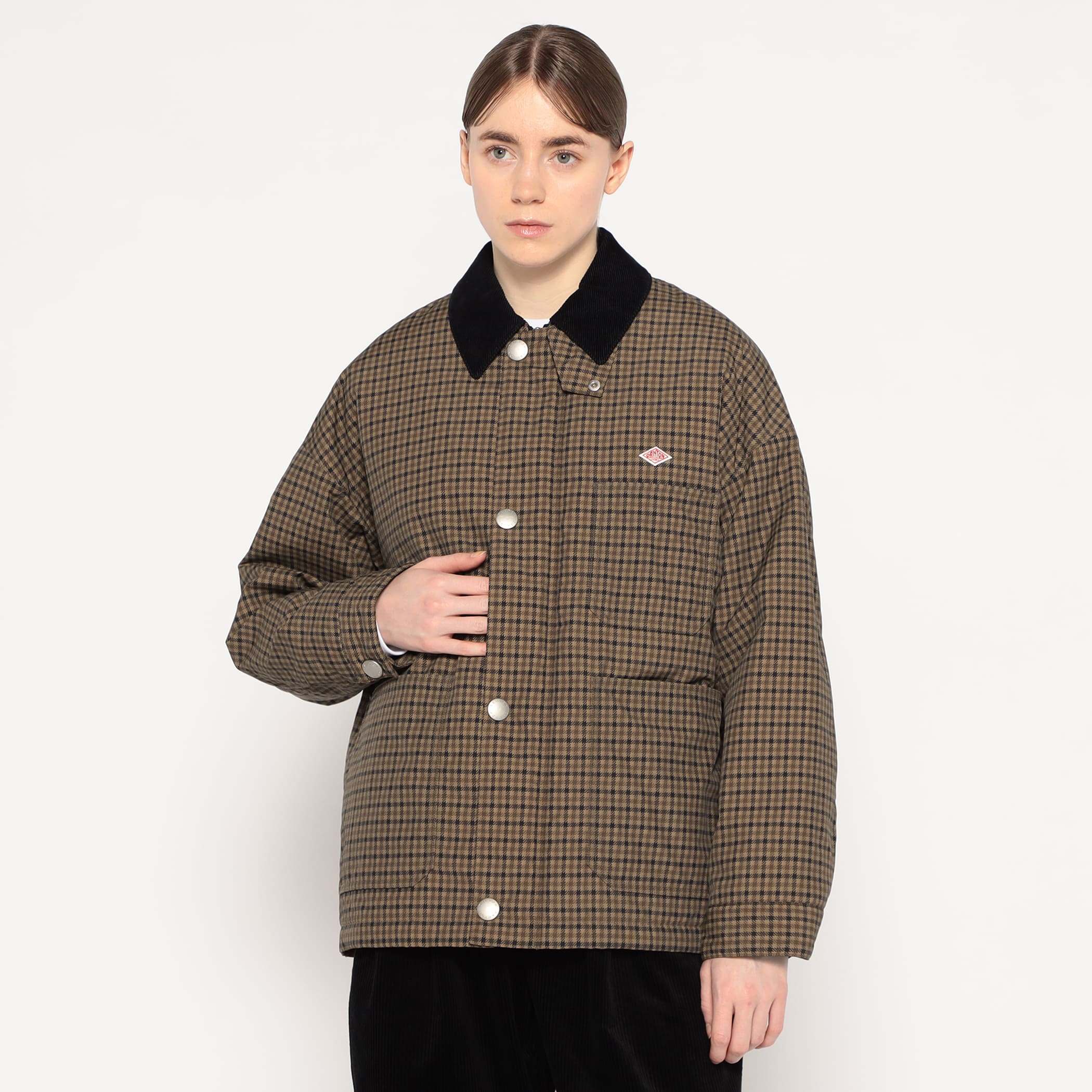 DANTON WOMEN'S NYLON TUSSAH WORK JACKET PLAID