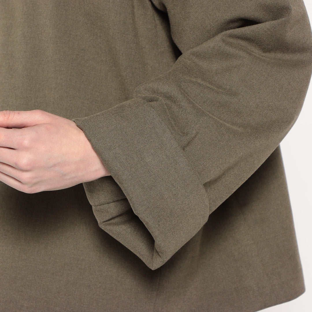 WOMEN'S WOOL LIKE INSULATION HOODED WIDE JACKET