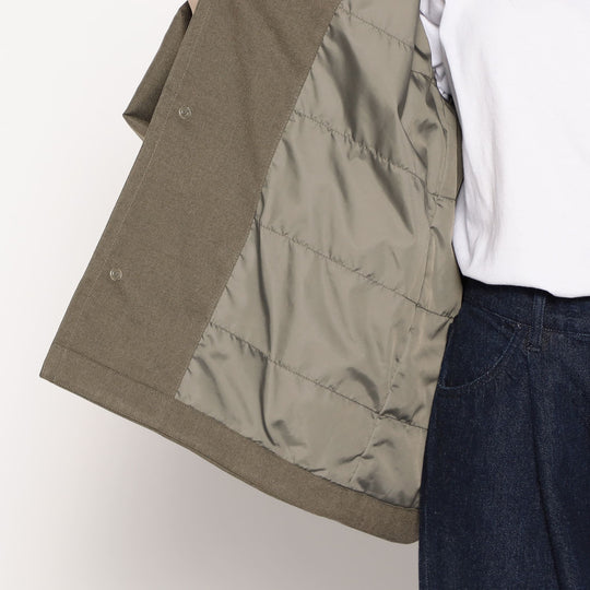 WOMEN'S WOOL LIKE INSULATION HOODED WIDE JACKET