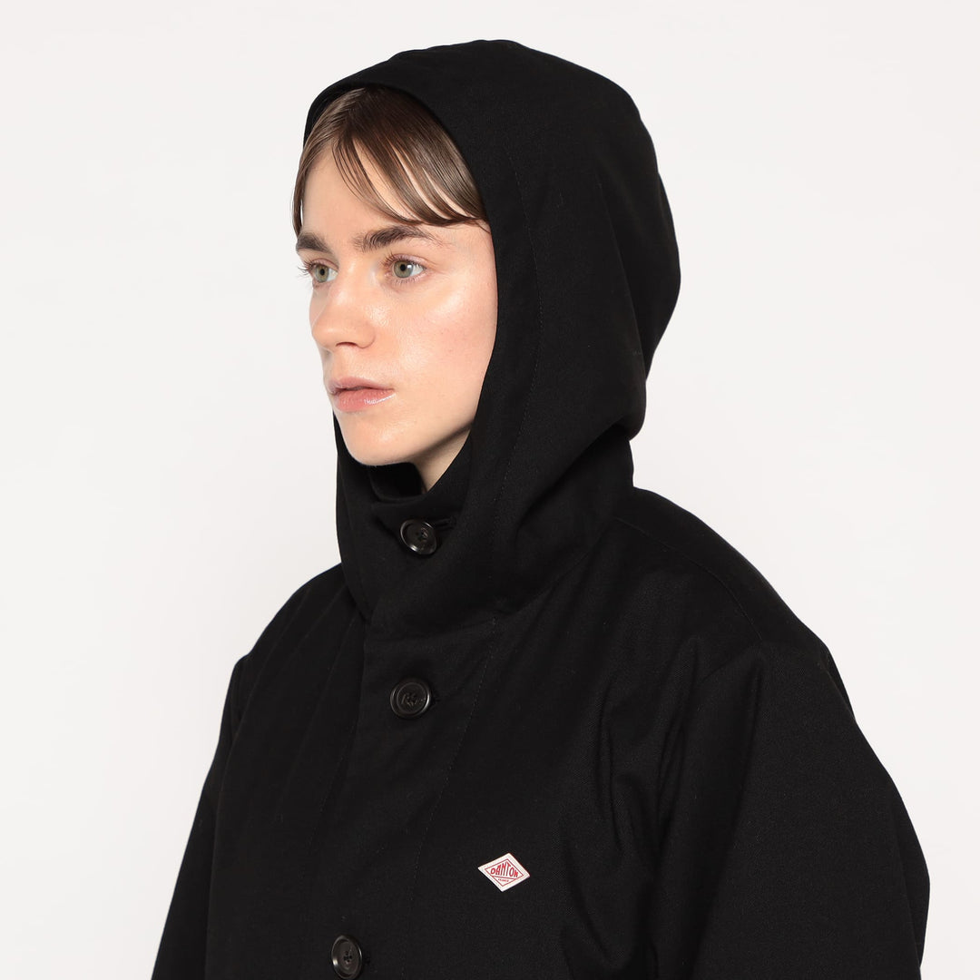 WOMEN'S WOOL LIKE INSULATION HOODED COAT