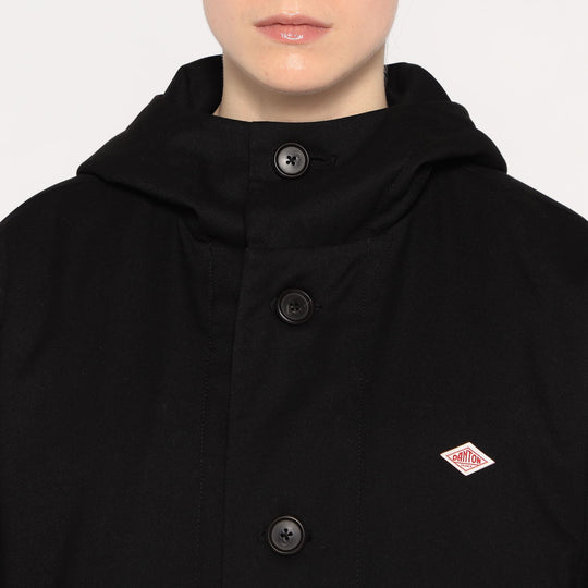 WOMEN'S WOOL LIKE INSULATION HOODED COAT