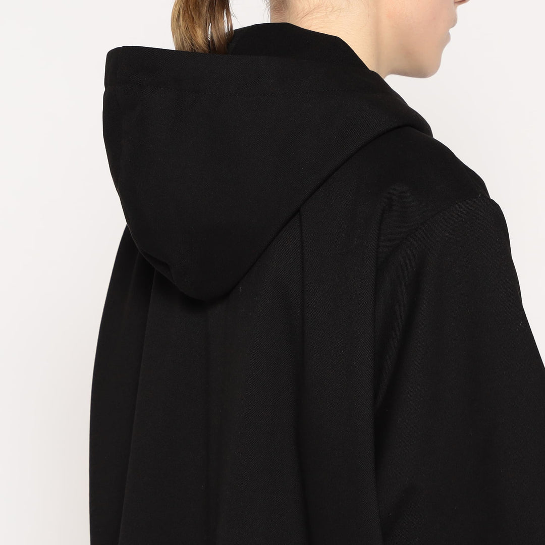 WOMEN'S WOOL LIKE INSULATION HOODED COAT