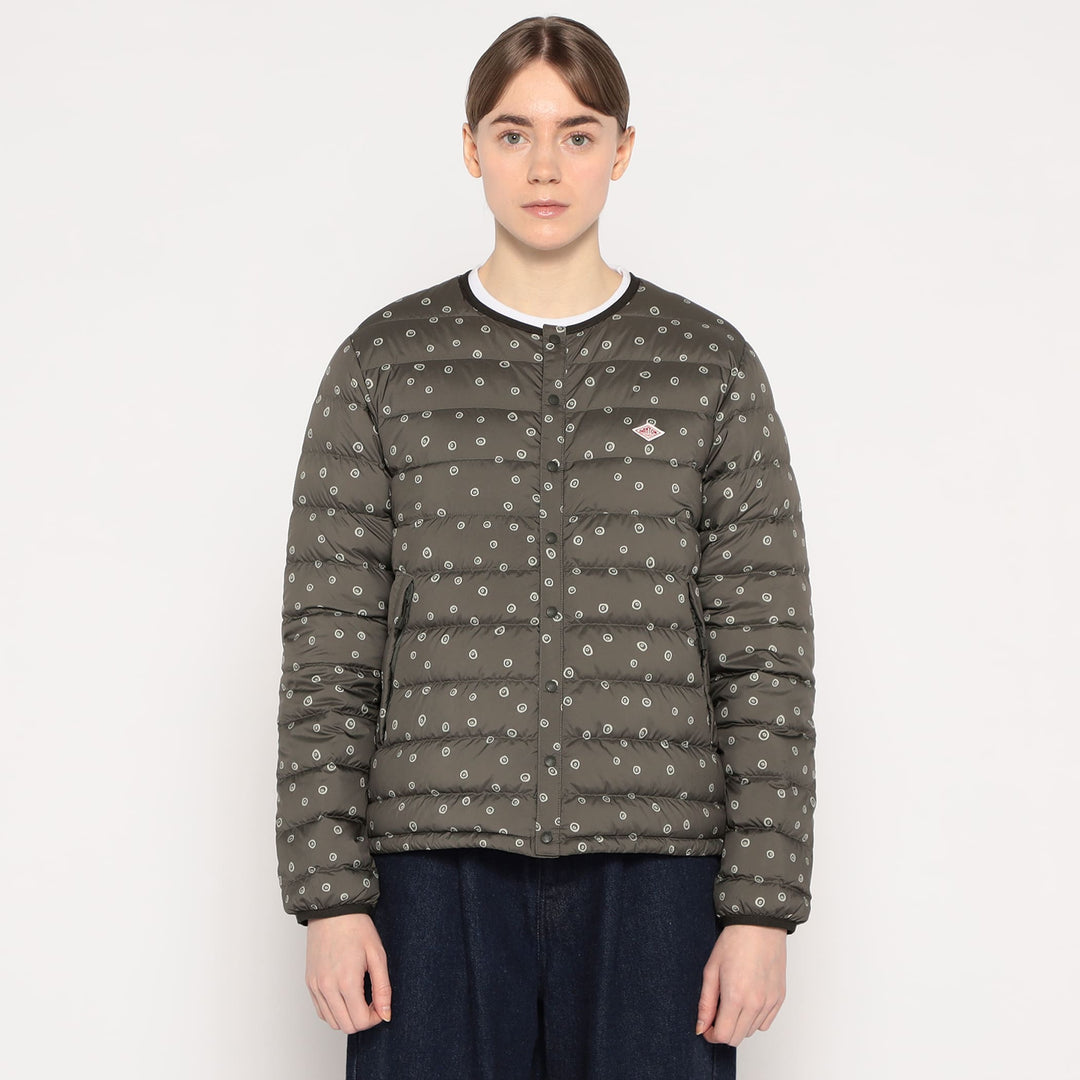 WOMEN'S CREWNECK INNER DOWN JACKET POLKA DOT
