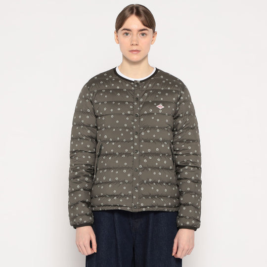 WOMEN'S CREWNECK INNER DOWN JACKET POLKA DOT