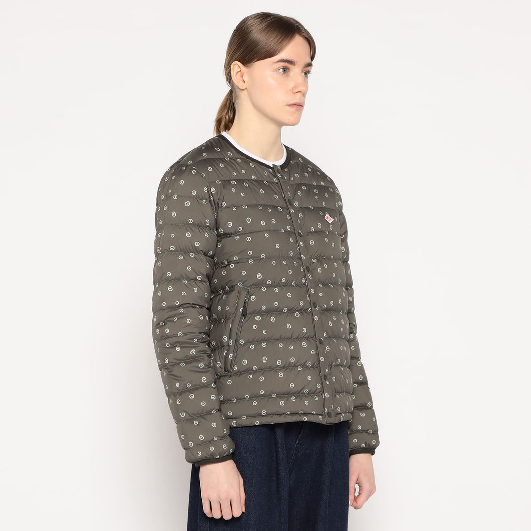 WOMEN'S CREWNECK INNER DOWN JACKET POLKA DOT