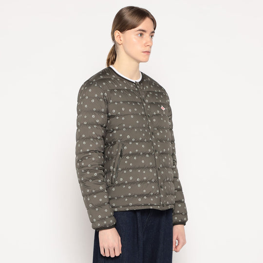 WOMEN'S CREWNECK INNER DOWN JACKET POLKA DOT