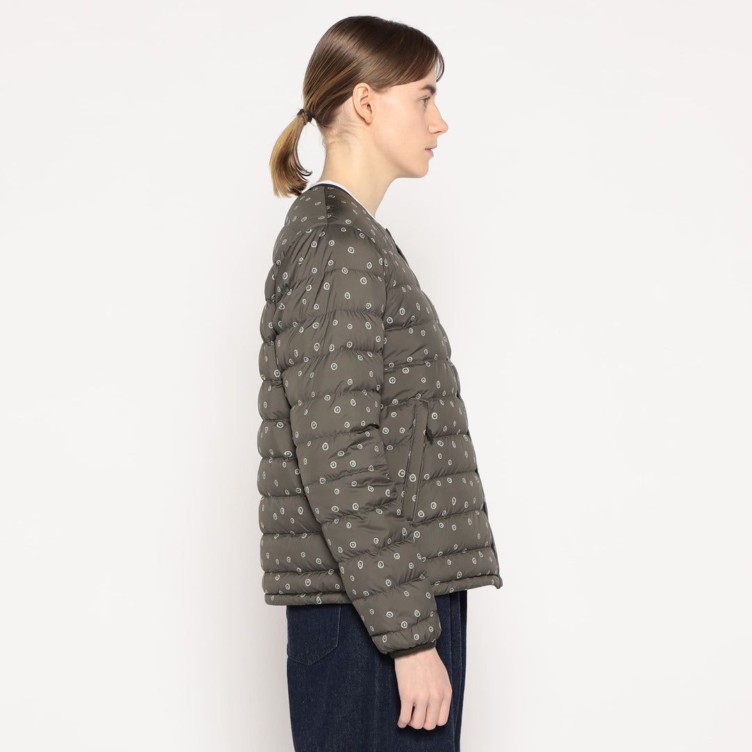 WOMEN'S CREWNECK INNER DOWN JACKET POLKA DOT