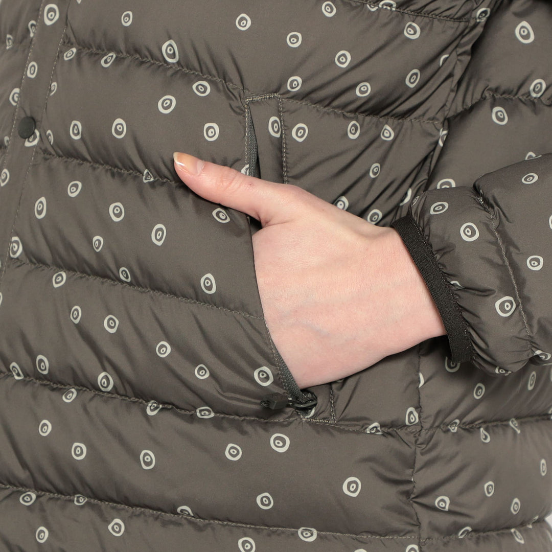 WOMEN'S CREWNECK INNER DOWN JACKET POLKA DOT