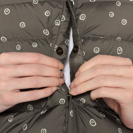 WOMEN'S CREWNECK INNER DOWN JACKET POLKA DOT