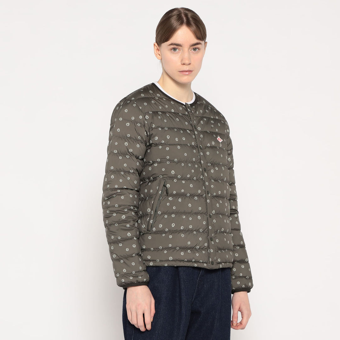 WOMEN'S CREWNECK INNER DOWN JACKET POLKA DOT