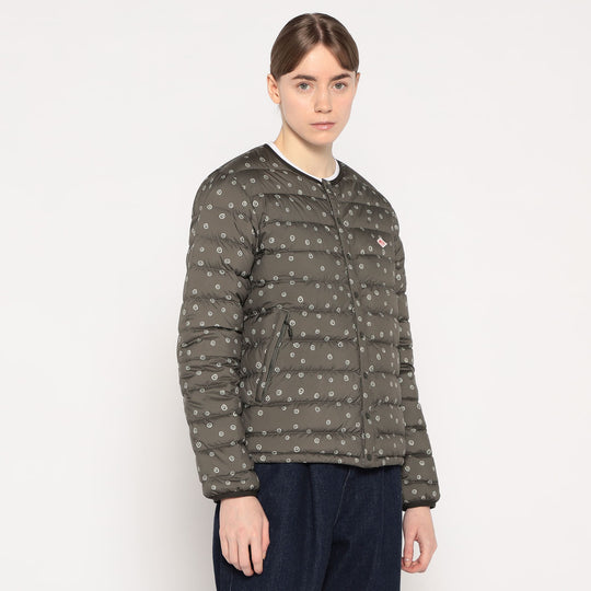 WOMEN'S CREWNECK INNER DOWN JACKET POLKA DOT