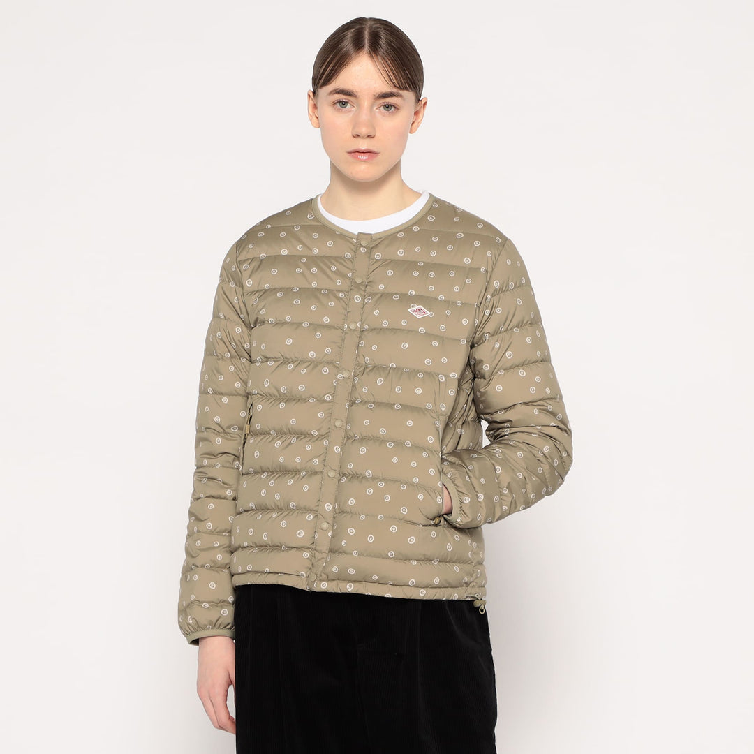 WOMEN'S CREWNECK INNER DOWN JACKET POLKA DOT