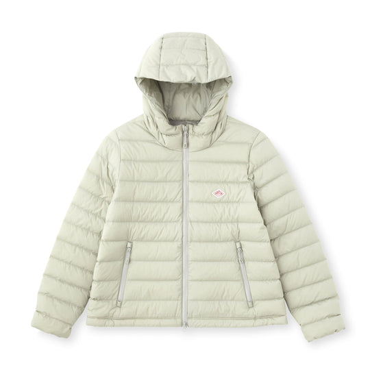 WOMEN'S NYLON TAFFETA MIDDLE DOWN HOODED JACKET