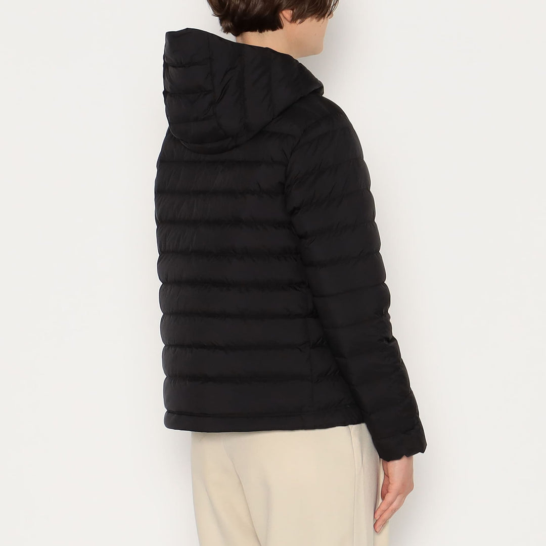 WOMEN'S NYLON TAFFETA MIDDLE DOWN HOODED JACKET