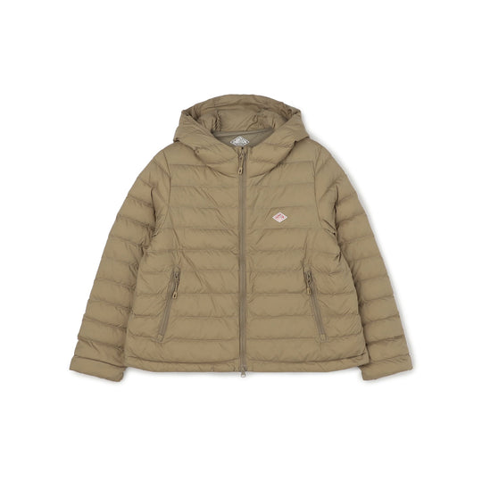 WOMEN'S NYLON TAFFETA MIDDLE DOWN HOODED JACKET