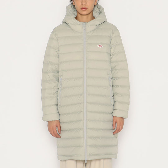 WOMEN'S NYLON TAFFETA MIDDLE DOWN HOODED COAT