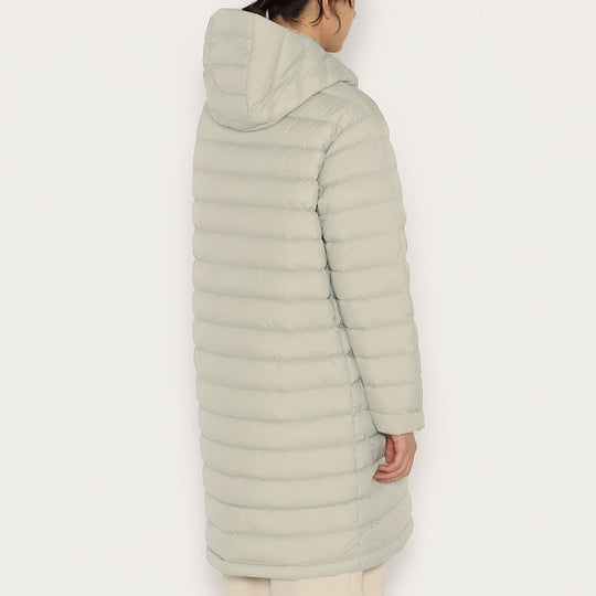 WOMEN'S NYLON TAFFETA MIDDLE DOWN HOODED COAT