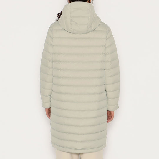 WOMEN'S NYLON TAFFETA MIDDLE DOWN HOODED COAT