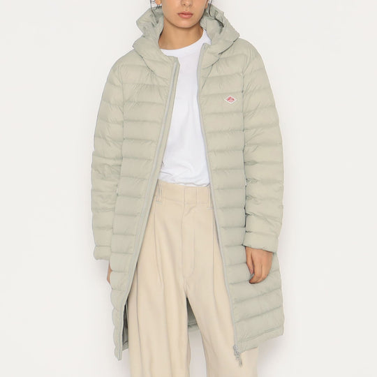 WOMEN'S NYLON TAFFETA MIDDLE DOWN HOODED COAT