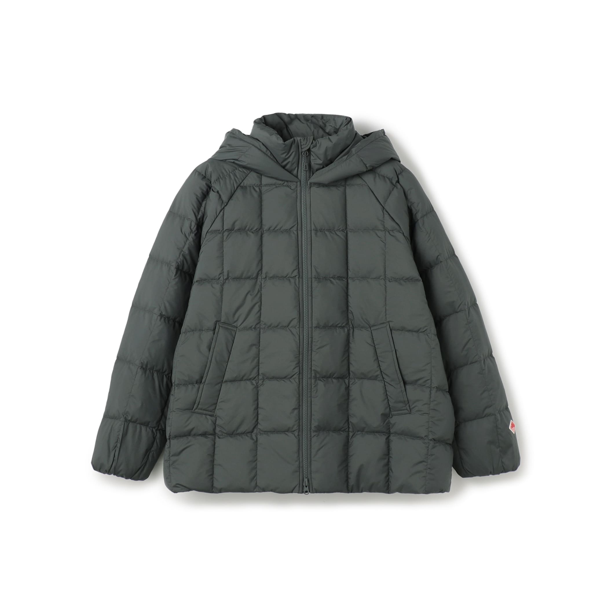 DANTON WOMEN'S NYLON TAFFETA SQUARE QUILTED DOWN JACKET