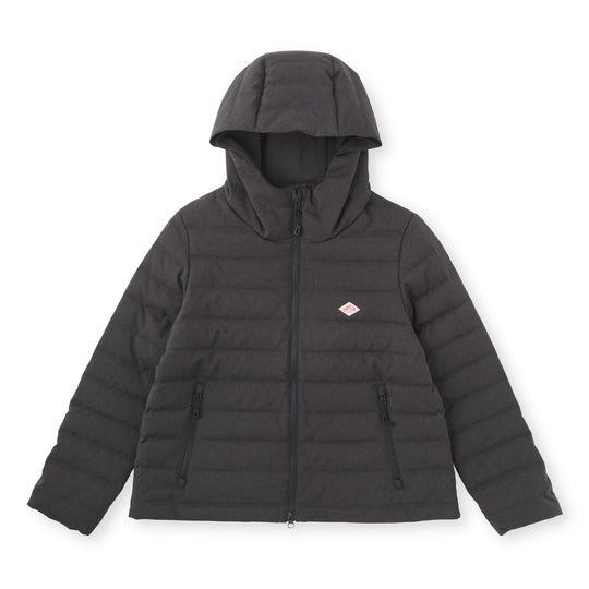 WOMEN'S WOOL LIKE POLYESTER MIDDLE DOWN HOODED JACKET