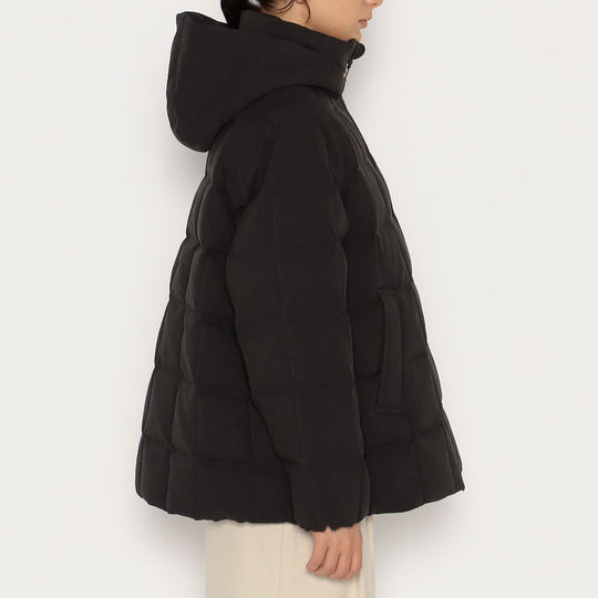 WOMEN'S WOOL LIKE POLYESTER SQUARE QUILTED DOWN JACKET