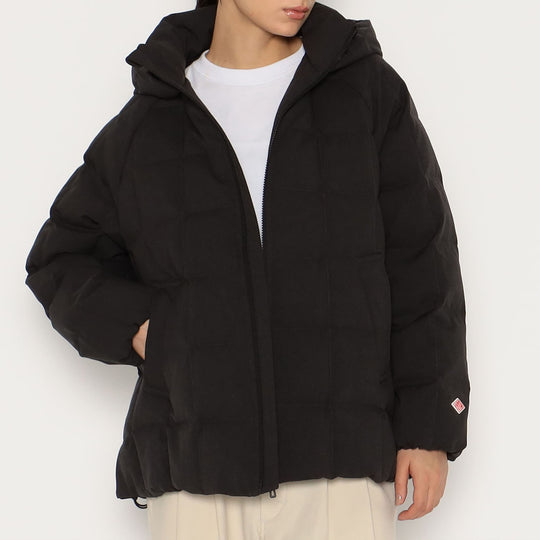 WOMEN'S WOOL LIKE POLYESTER SQUARE QUILTED DOWN JACKET