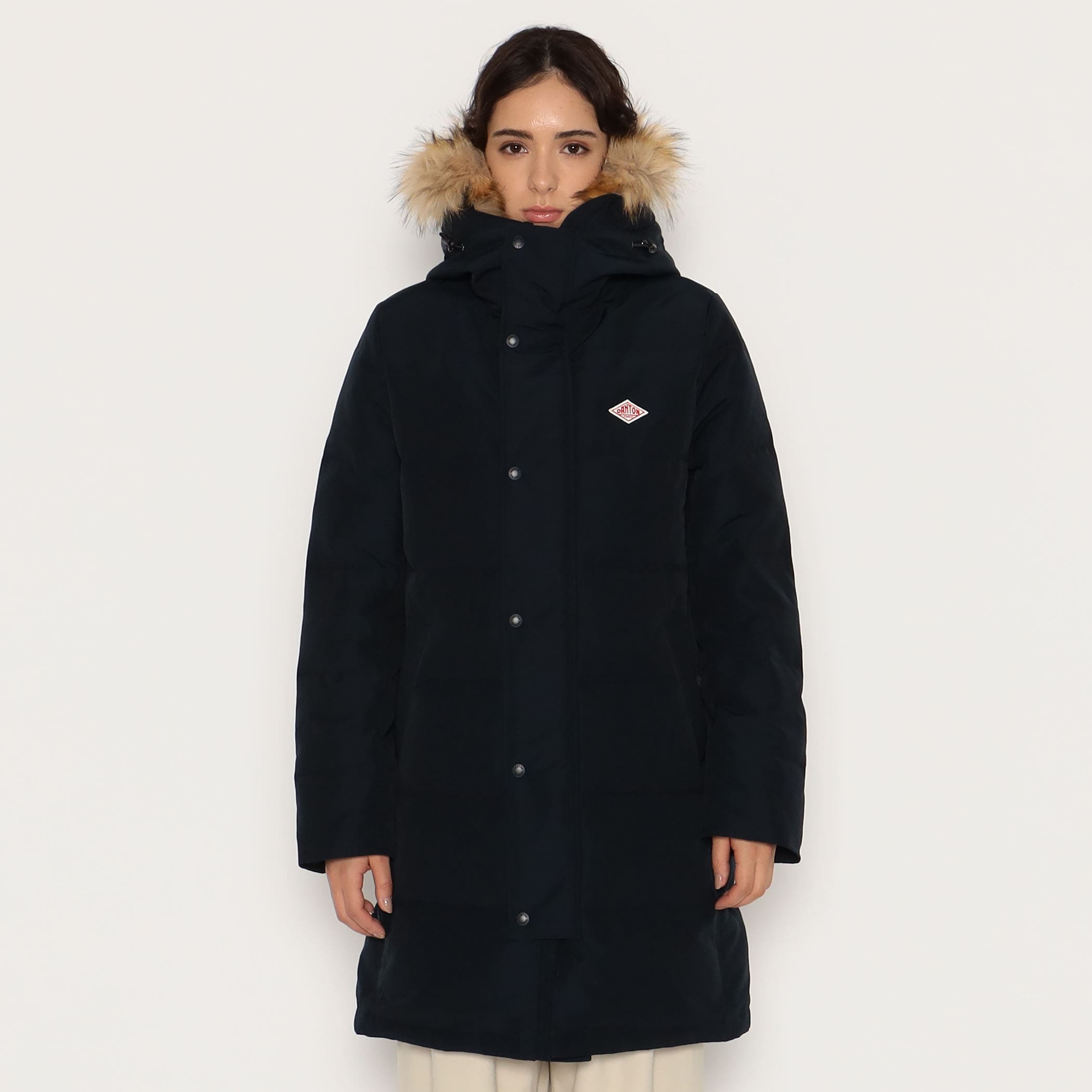 DANTON WOMEN'S FAUX FUR HOODED DOWN COAT