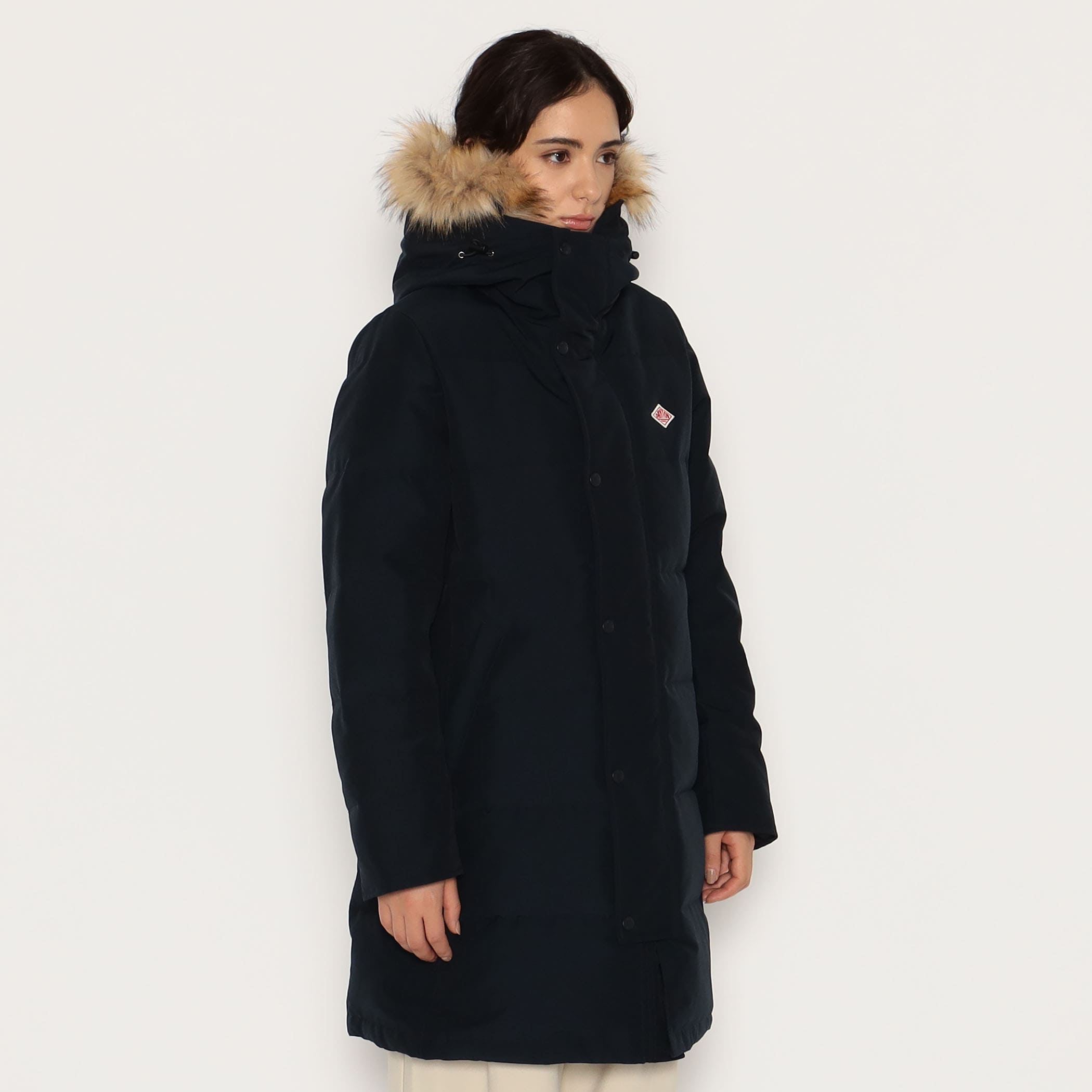 DANTON WOMEN'S FAUX FUR HOODED DOWN COAT