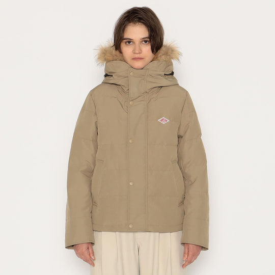 WOMEN'S FAUX FUR HOODED DOWN JACKET