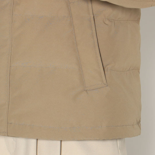 WOMEN'S FAUX FUR HOODED DOWN JACKET